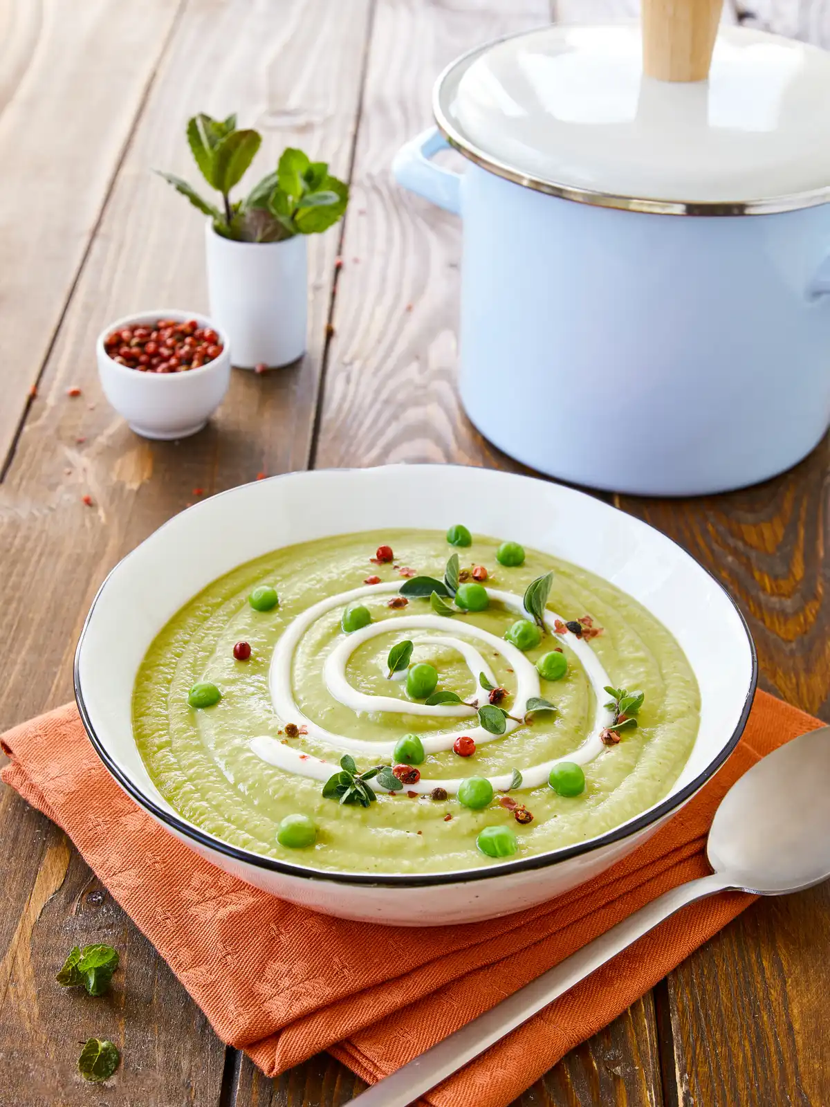 Zuppa di Piselli Menta e Yogurt