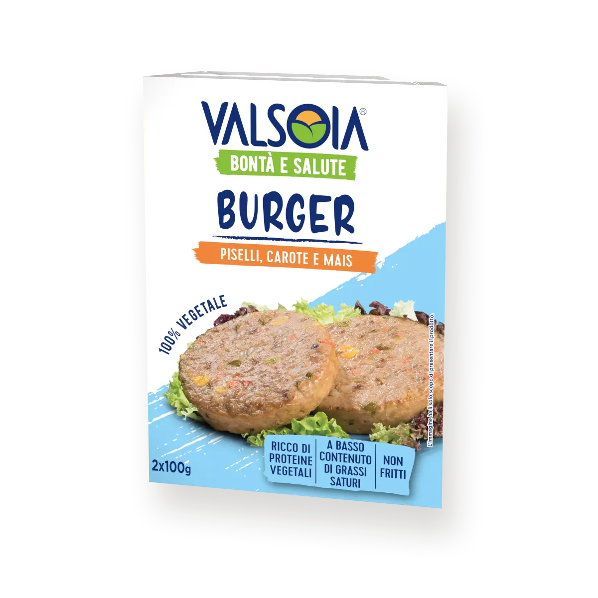 Burger Piselli carote e mais-Refrigerato